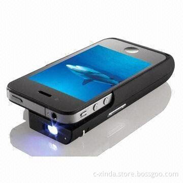 Mini projector for iPhone with 2100mAh battery, more power, easily share images and videos